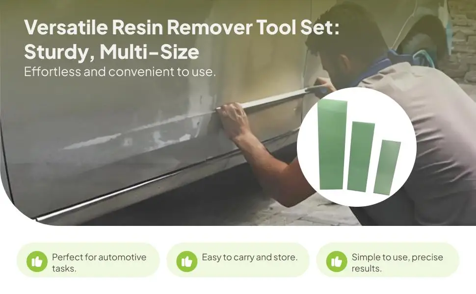 

3x Auto Body Filler Spreader Filling Blade Resin Portable Car Film Scrape for Caulking Car Waxing Filler Putty Glazing