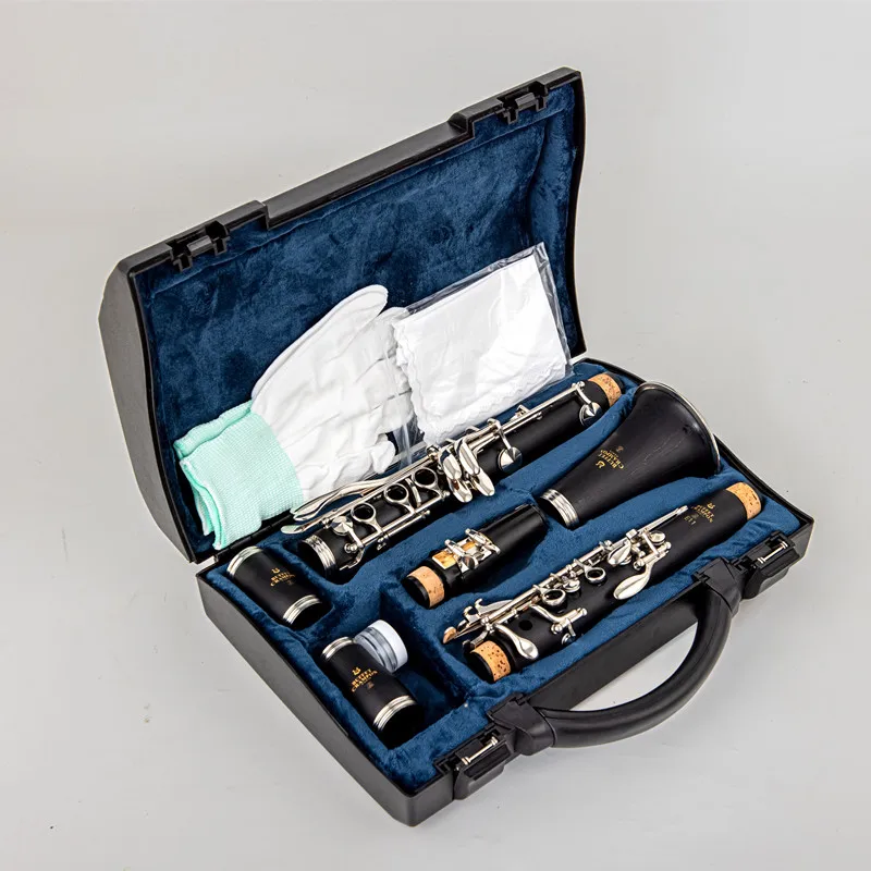 Nuevo Buffe E11 clarinete 17 teclas baquelita madera profesional instrumento de viento clarinete Tenor con caja Reed Musical