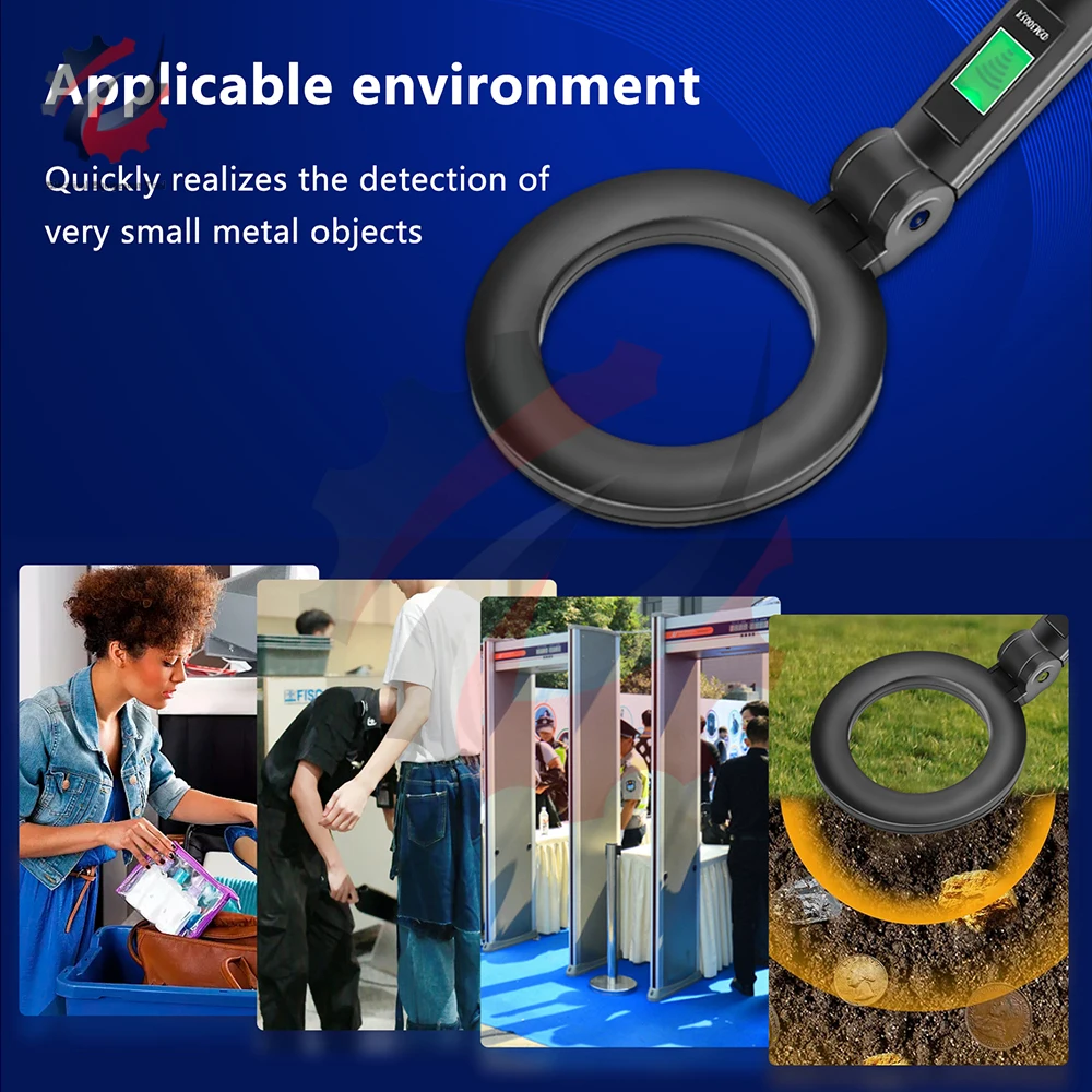Imagem -03 - Detector de Metal Profissional Handheld Led Alta Sensibilidade Scanner Verificador de Segurança Gold Finder para Inspeção de Segurança Dm3004a
