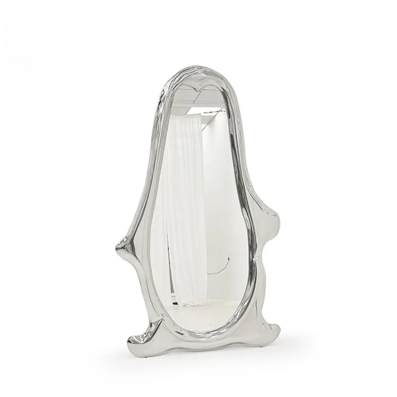 cartoon penguin full-length mirror home bedroom floor mirror Nordic light luxury Internet celebrity cute full-body mirror