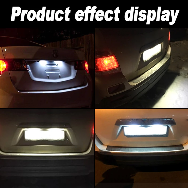 2 個トヨタハリアーハイエースハイランダークルーガーランドクルーザー 200 RAV4 レクサス RX300 白車 LED ナンバープレートライト警告ランプ