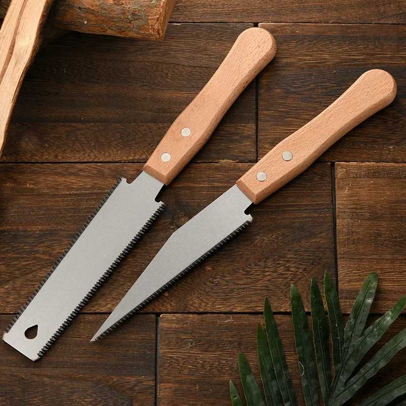 منشار يدوي على شكل مقبض خشبي غير قابل للانزلاق منشار سحب منشار قطع فلوش منشار يدوي مرن أداة قطع النجارة منشار يدوي