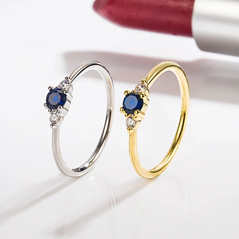 

DIWENFU 14K Gold Color Jewelry Sapphire Ring for Women Join Party Blue Topaz Gemstone Bizuteria Silver 925 Jewelry Rings Females