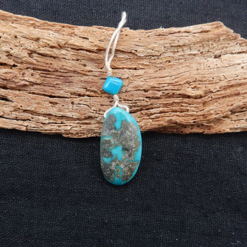 

Натуральные бирюзовые бусины в этническом стиле, аксессуары для ожерелья, набор для изготовления украшений с камнем-талисманом на декабрь, 28x14x6 мм, 3,8 г