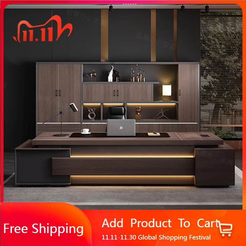 Aesthetic Display Office Desk Wooden Study Standing Modern Office Desk Multifunctional Nordic Mesa Ordenador Unique Furniture