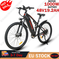 SAMEBIKE RS-A05 Electric Bike1000W-48V19.2AH Hydraulic Brake Electric Bicycle 29-inch Tire Full Suspension All-terrain E-bike