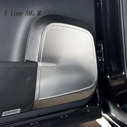 For Mercedes Benz R Class W251 2007-2018 Car Door Stereo Audio Speaker Loudspeaker Stickers Cover Styling decoration Accessories