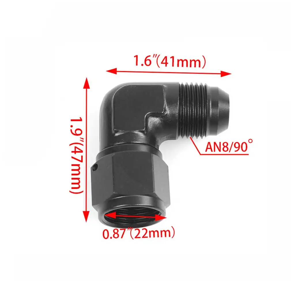 Adaptateur de tuyau de refroidisseur d'huile automatique, raccord mâle à femelle, résistant à 90, 2 pièces