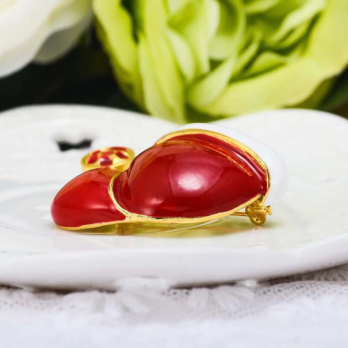 عيد الميلاد المينا سانتا قبعة بروش سبائك حمراء حجر الراين عيد الميلاد عطلة حزب دبوس احتفالي الديكور هدية سانتا قبعة بروش #4