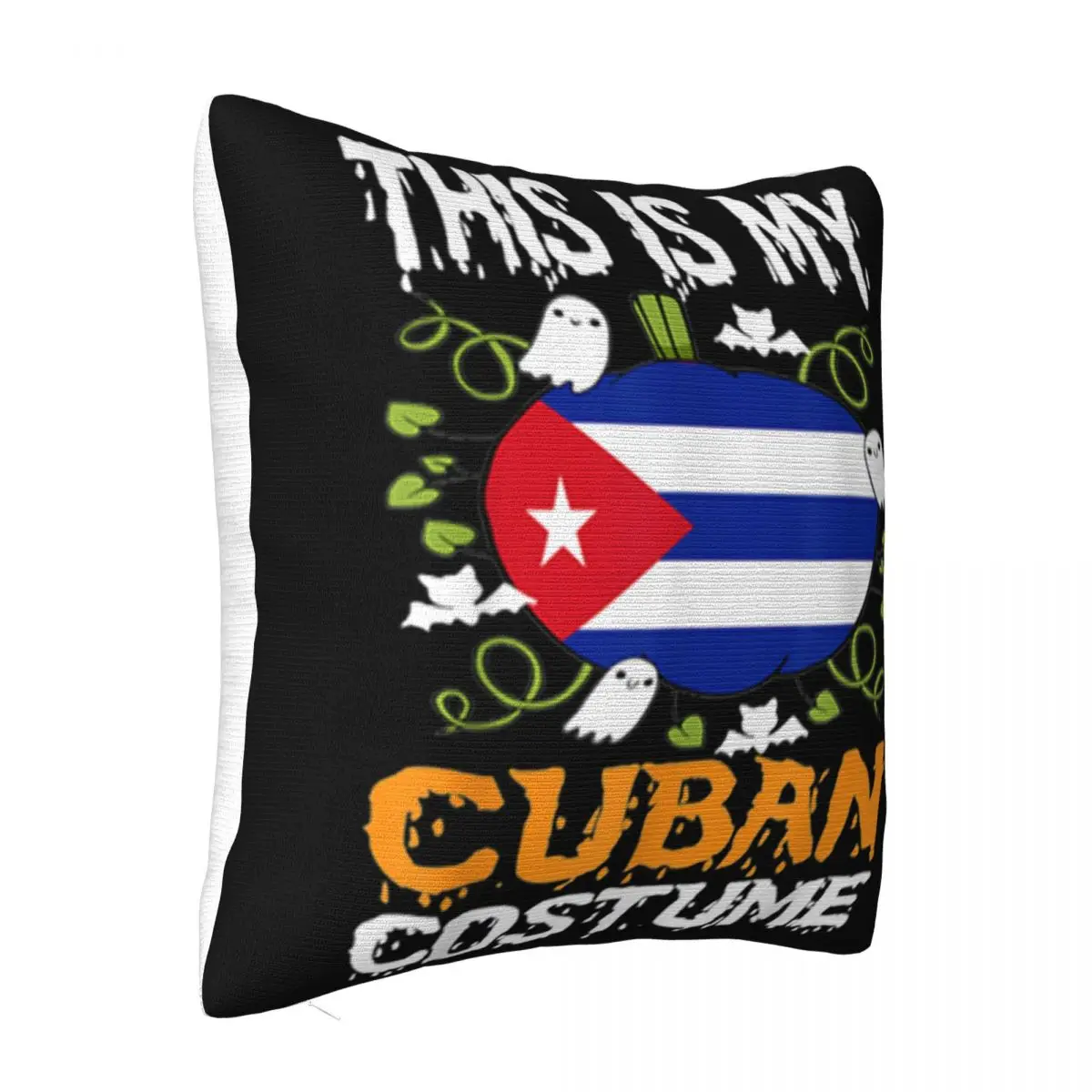 Official Cuban Costume Funny Flag Halloween Cuba Woman Good Quality Punk Middle Aged Crewneck Pillow Case