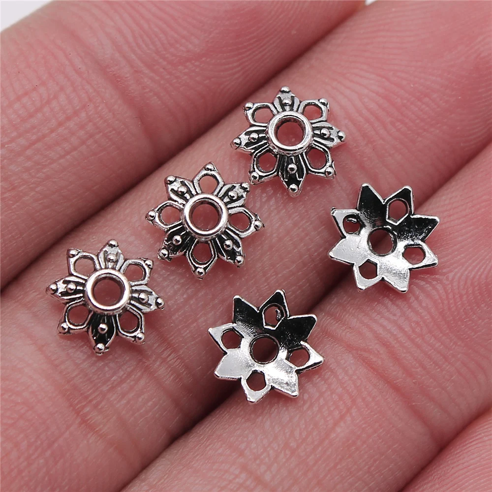 50 sztuk 9x9mm czapki z koralikami do tworzenia biżuterii DIY biżuteria akcesoria koraliki czapki znalezienie biżuterii