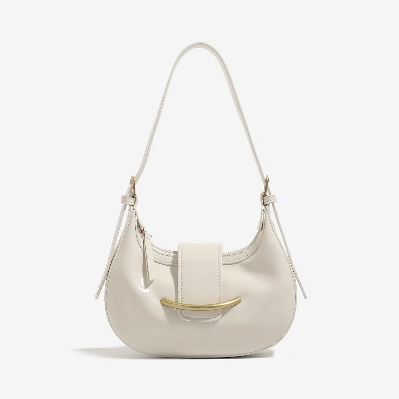 

Fashionable Women's Underarm Bag New Stylish French Style Half Moon Single Shoulder Bag Elegant Simple Female's Shoulder Bags