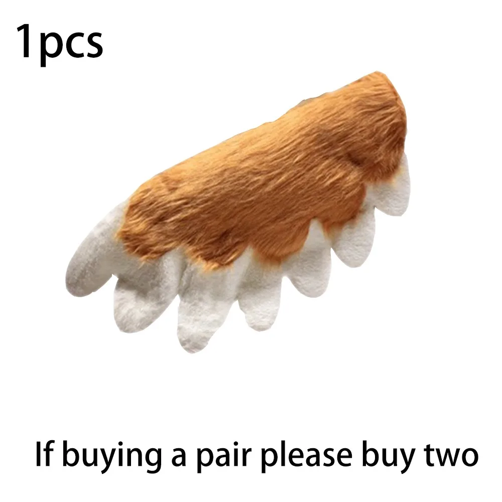 

1pack Fluffy Material Fursuit Paw Gloves Cute Design Bear Style Plush Toys Manga Inspired Cat Style Furry Cosplay Role Playing