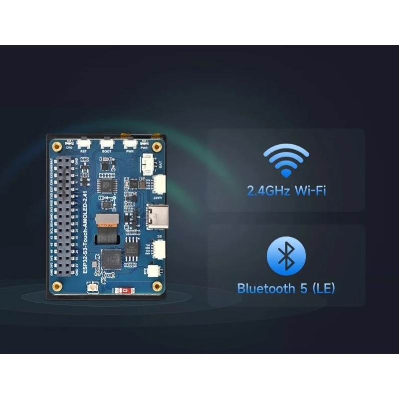 ESP32-S3 2.41inch AMOLED Touch Display Dev Board 600×450 WiFi Bluetooth Development Module