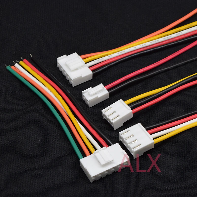 2/5PCS JST VH3.96 VH 3.96mm 100/200/300mm Female Housing Plug Connector Wire Cable 2 3 4 5 6 7 8 9 10Pin 22AWG Wire 20cm Length