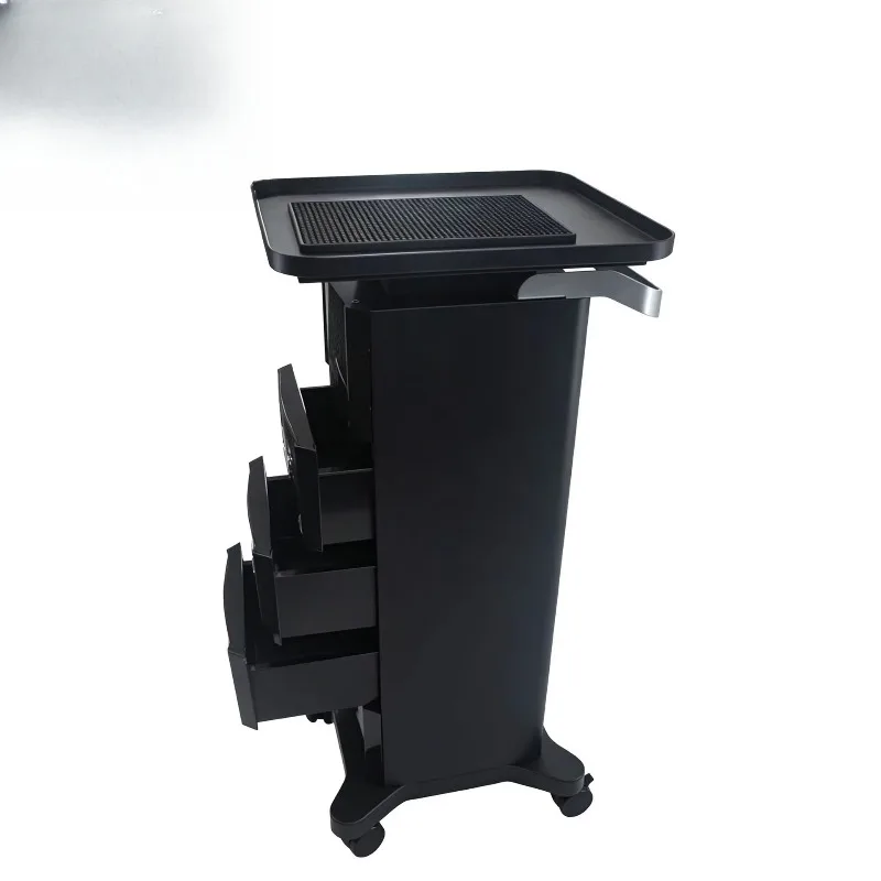 Metal storage rack cart with casters and pulleys for personal care storage, salon finishing, made in China