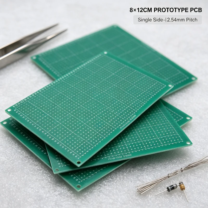 1Pcs 80x120mm Single Side Prototype PCB Board, 8x12cm 2.54mm Pitch Universal Matrix Protoboard for Arduino Electronic Soldering