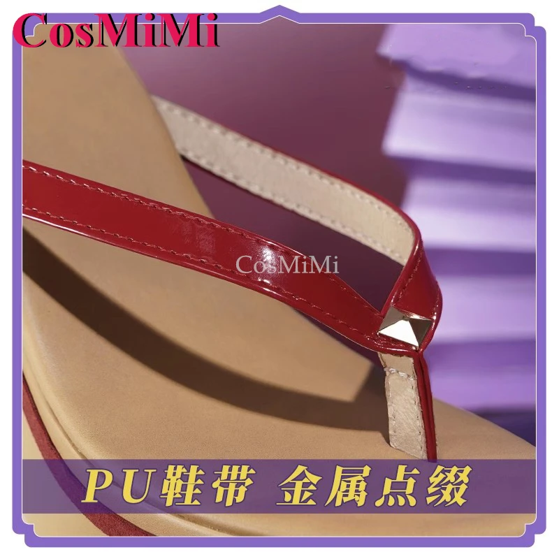 CosMiMi Spiel Genshin Impact Raiden Shogun Schuhe Cosplay Mode Universal Clogs Karneval Party Rollenspiel Zubehör 37-40 Größe