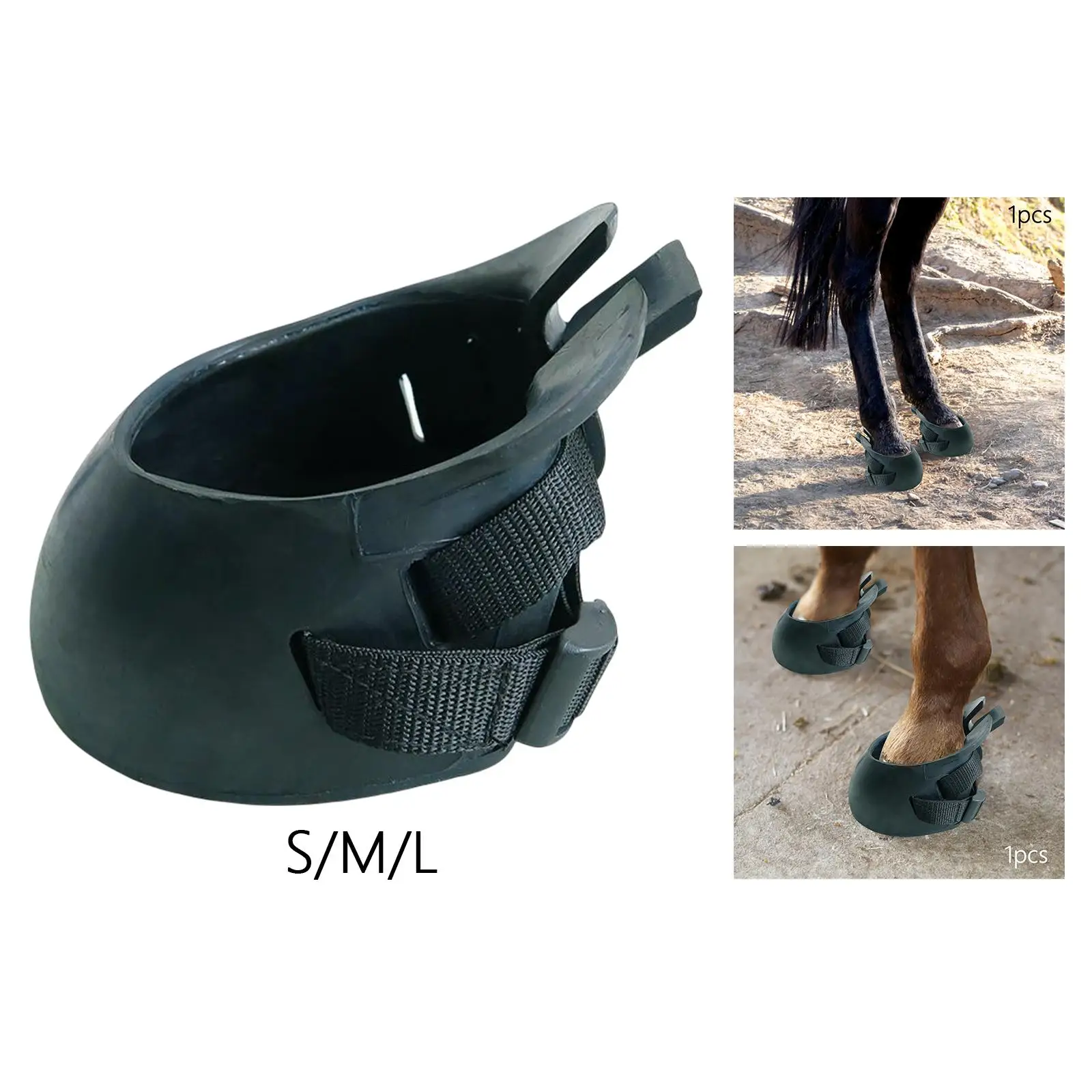 Funda protectora para botas de caballo, Protector de pezuña equina, gruesa, antideslizante, protección portátil de goma para caballos, accesorios de salto