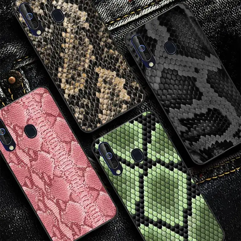 Snake Skin Phone Case for Samsung A51 01 50 71 21S 70 31 40 30 10 20 S E 11 91 A7 A8 2018