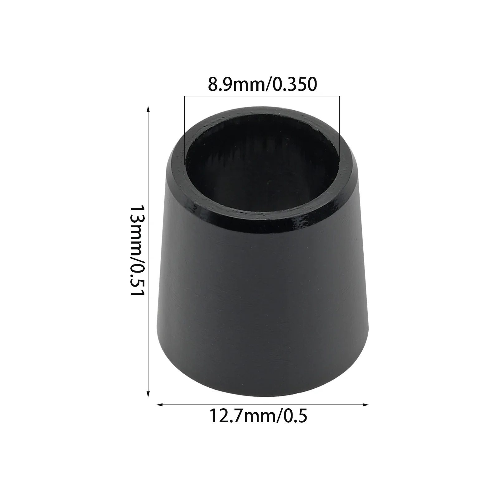 10pcs 13x8.9x12.7mm Golf Ferrules Fit for 0.350 Tip Driver and Fairway Wood Shaft Black Plastic Golf Club Shafts Accessories