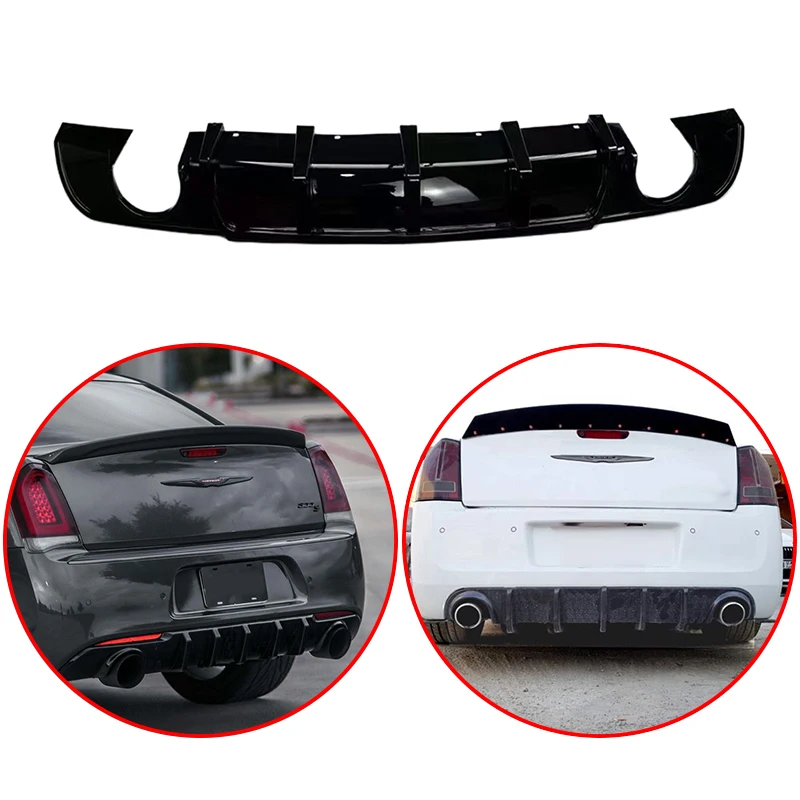 

For Chrysler 300C 2015 2016 2017 2018 2019 2020 2021 2022 2023 High Quality Car Rear Bumper Lip Spoiler Body Kit Glossy Black