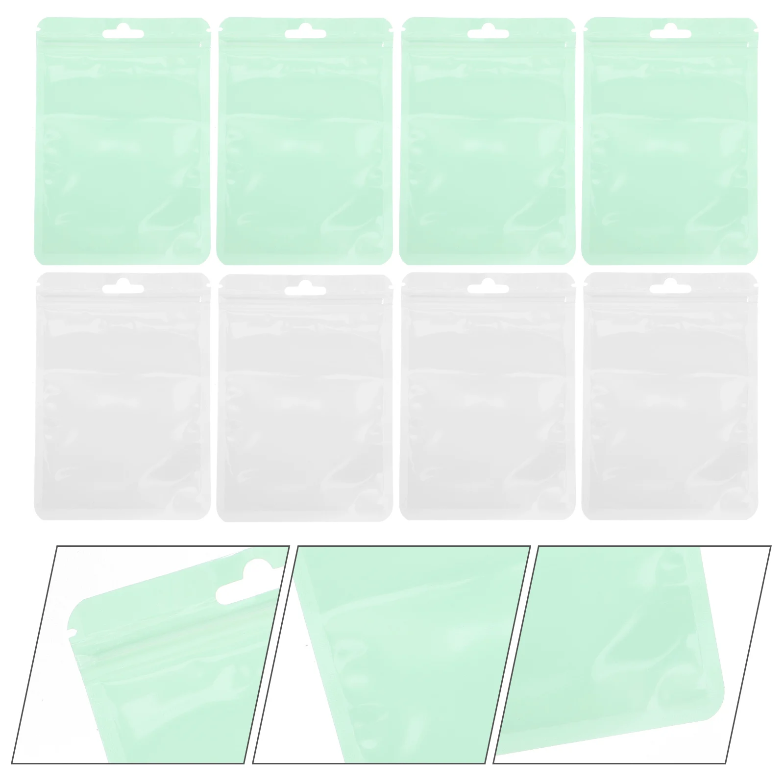 

20pcs Transparent Sealed Cookie Nougat Bags Clear Treat Storage Foldable Resealable Packaging Biscuit Chocolate Sweets Snacks