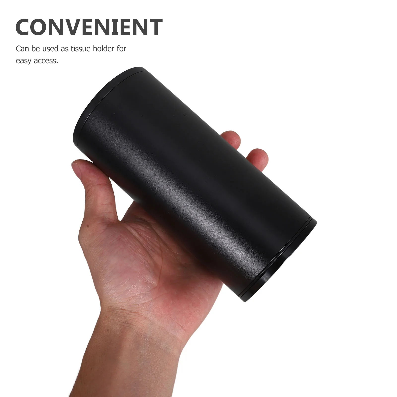 

Compact Car Trash Can Press Type Auto Garbage Bin For Front Seat And Office Use With Tissue Holder And Detachable System Black