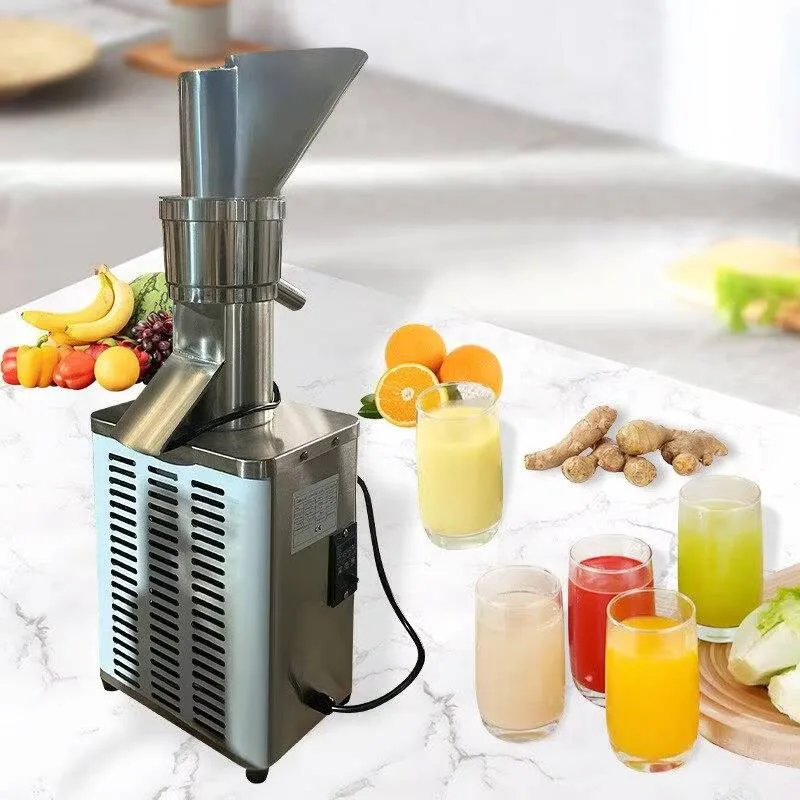 All Stainless Steel Commercial Fruit Juicer Ginger Fully Automatic 1200W 1500W Large Caliber Coarse Fiber Vegetable Extractor