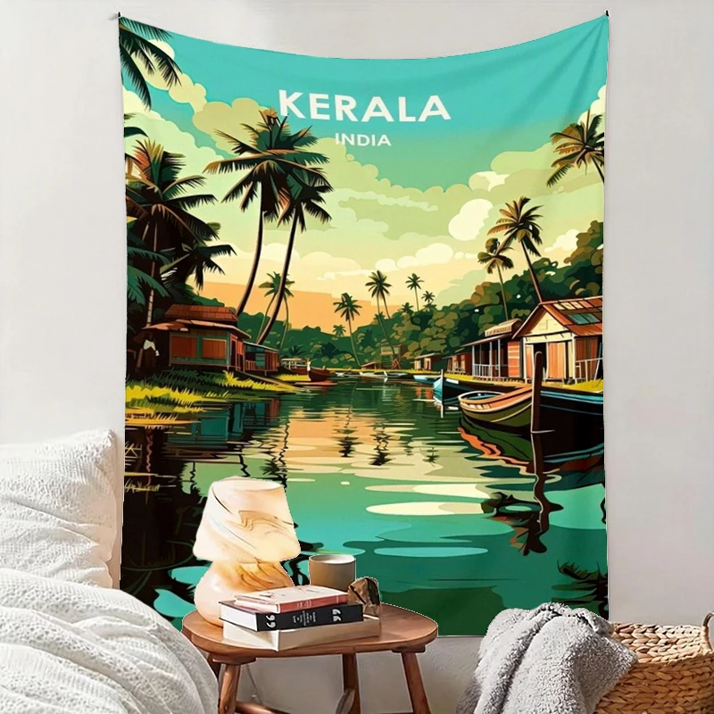 1PC Kerala Backwater Art Print - Home Decor Kerala review and price