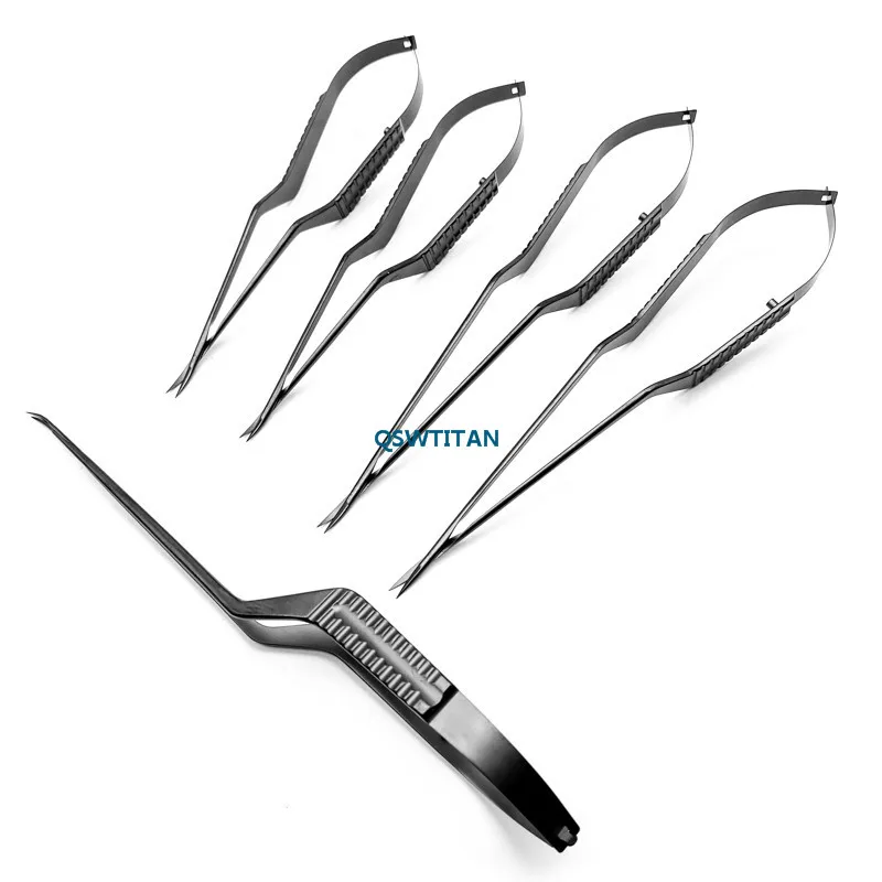 Micro Scissors black handle Neuro micro scissors Stainless Steel Microsurgical Scissors Instruments