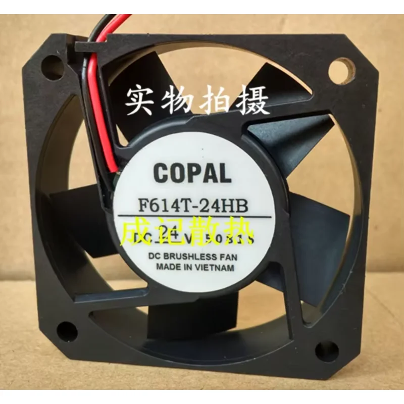 COPAL F614T-24MB F614T-24MC F614T-24HB DC 24V 60x60x15mm 2-Wire Server Square Fan