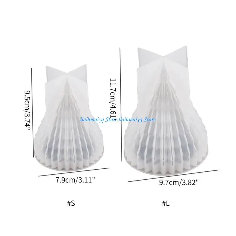 573B عيد الميلاد شجرة الشمعة السيليكون قالب DIY مخطط الحرف الزخرفية الجص راتنجات صنع أدوات لصنع العطلات هدية الحفلات