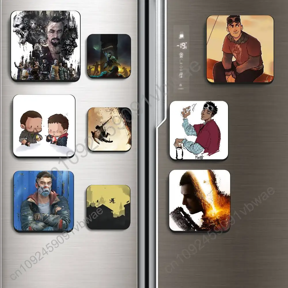 

Stay Human game Dying Light BestSelling Refrigerator Magnetic Sticker Fridge Magnets Adhesive to Metal Surfaces Leaves