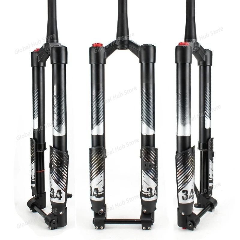 Mountain bike front fork, air pressure shock absorber inverted fork 26 27.5 29 inch 15 * 110MM barrel shaft