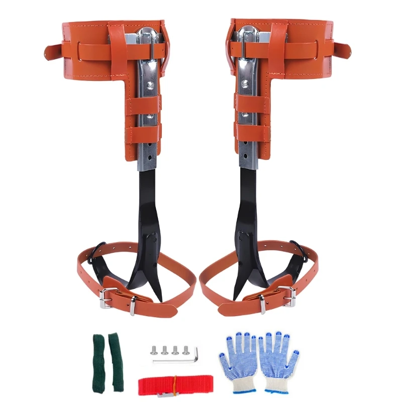 Heavy Duties Steel Forging Climbing Spikes With Padded Cushion High Strengths Design For Tree Climbing & Outdoors Adventure 69HD