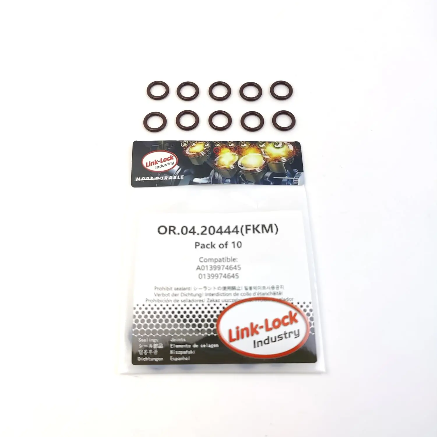

LINK-LOCK 10PCS OR.04.20444 FKM Viton Sealing O-Ring Kit of Refrigerant Line A0139974645 0139974645 for MERCEDES-BENZ