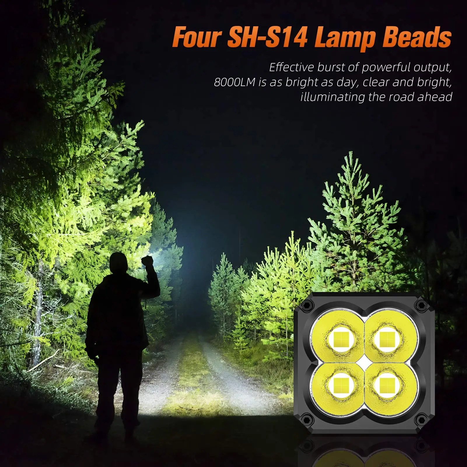 SUPERFIRE M12 112W 8000LM Super Bright Flashlight Type-C 8000mAh Battery Powerful Torch for Outdoor Camping Hiking Lantern