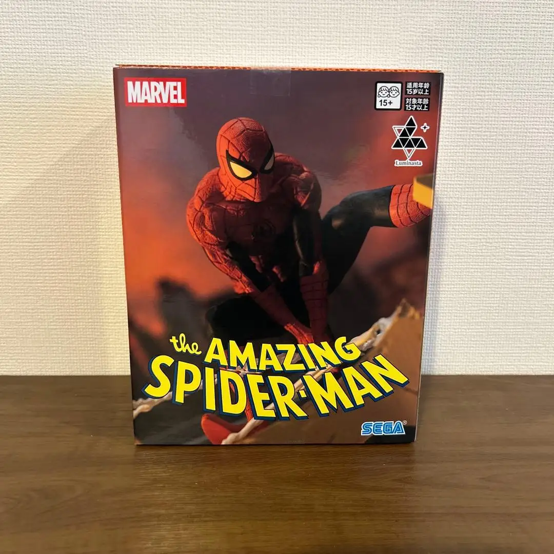 Figuras de acción de PVC originales de SEGA Marvel Luminasta The Amazing Spider-Man, modelo coleccionable de Spider-Man.