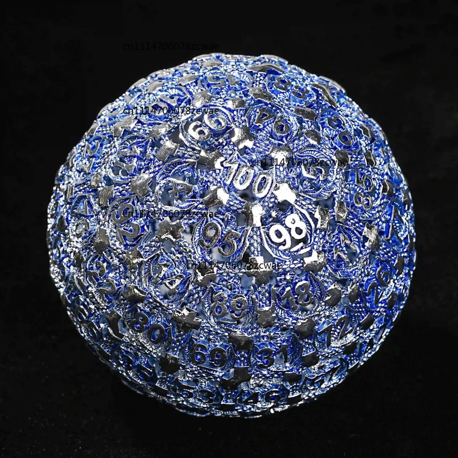 ZOCI-FOR D100 Face Dice Metal Hollow Hollow Polyhedron