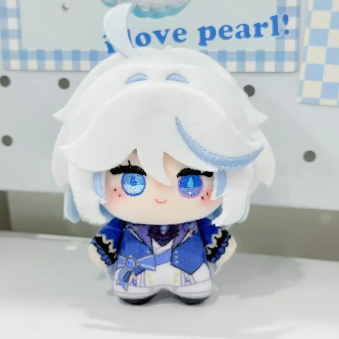 Genshin Impact Furina 10cm Cotton Doll Plush Keychain - Fan-made Hydro Character Plushie Pendant Gift