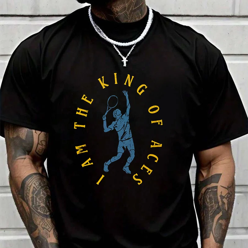 

I Am The King Of Aces Men's Fashion T-shirt Casual Trendy Tshirts For Summer Short Sleeve Comfortable Tops
