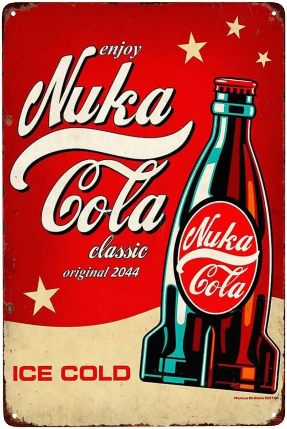 Cola Metallschild „Enjoy Cola Classic Original 2044“ Retro Vintage Blechschild Metallposter Wandkunst Deko für Zuhause Schlafzimmer