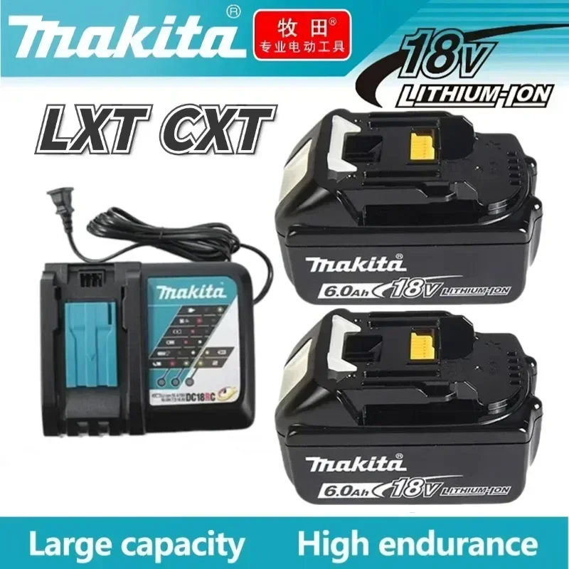 100% Original Makita 18V 6.0Ah Rechargeable Battery for Makita BL1830 BL1830B BL1840 BL1840B BL1850 BL1850B Power Tools