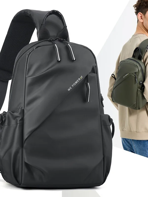 WEPOWER Nova Bolsa de Peito Multifuncional Impermeável, Mochila Esportiva Transversal Masculina, Bolsa Transversal Masculina ...