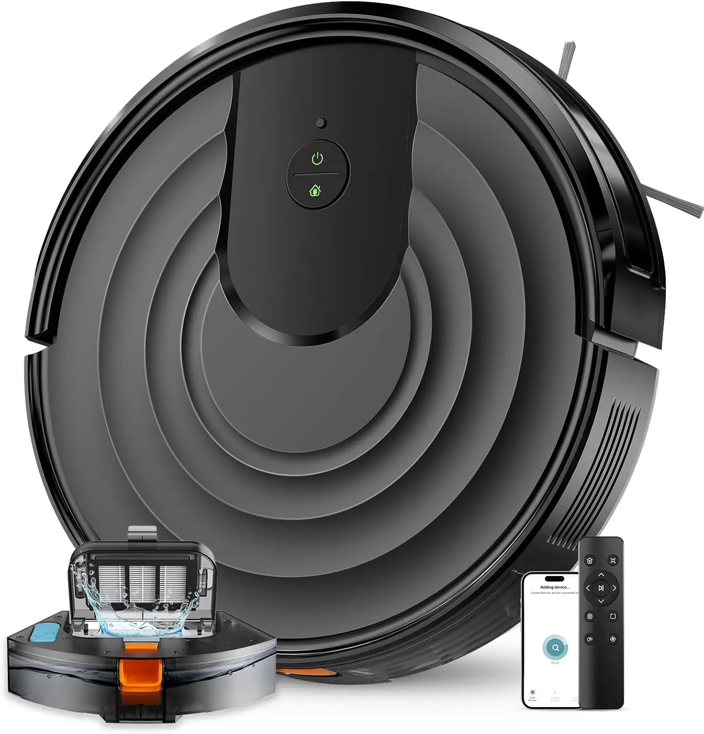 

Robot Vacuum and Mop Combo, Robotic Vacuum Cleaner 5000Pa Strong Suction 130 Mins Runtime, Slim, Low Noise, Automatic Self