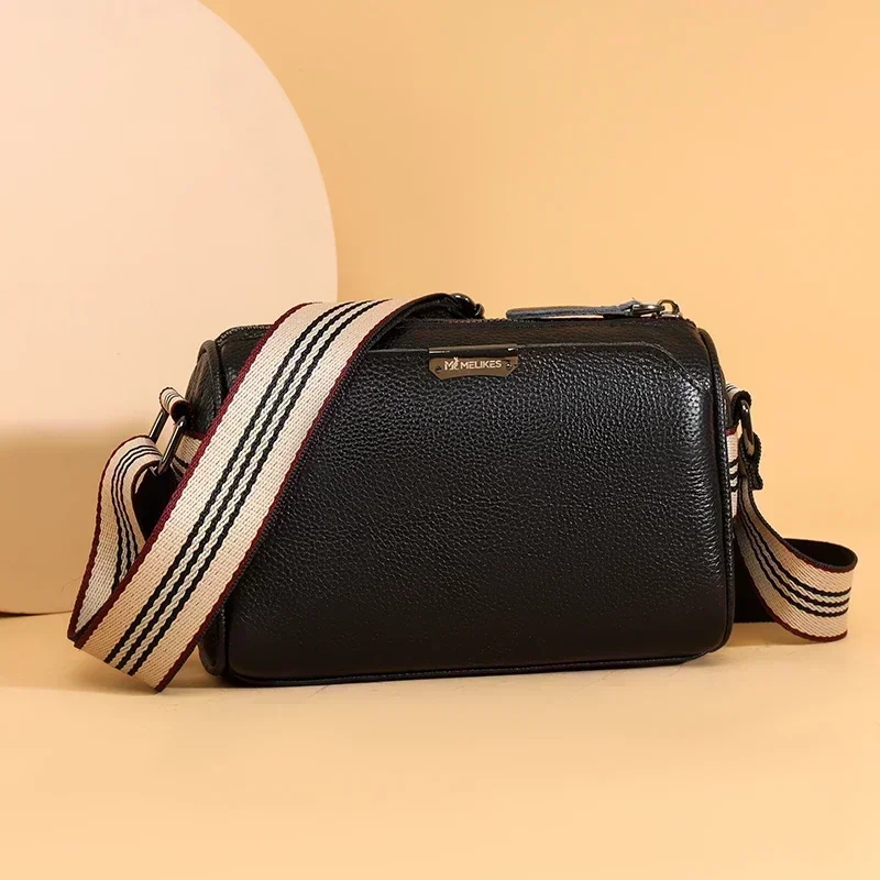 100% Genuine Leather Women's Bag Handbag 2026 Luxury Cow Leather Women Shoulder Crossbody Bag Fashion Female Messenger Phone Bag