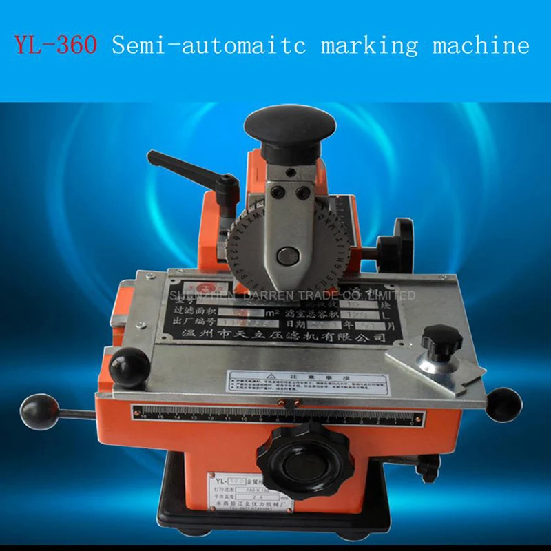 YK-A01 Semi-Automatic Manual Marking Machine Aluminum Labeling Coding Machine Equipment Parameter Label Printer 1PC