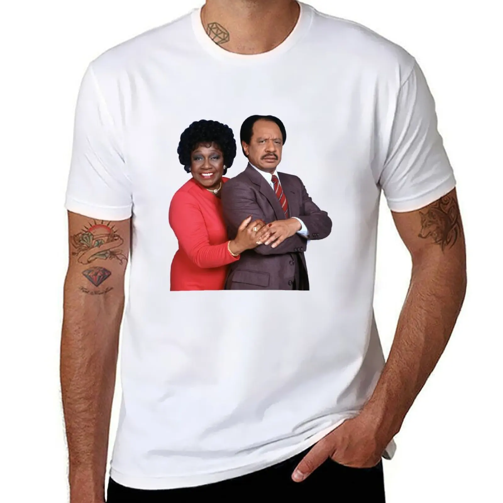 

The Jeffersons George And Louise T-Shirt man t shirt heavy cotton g man t shirts for men t shirts with prints T-shirt