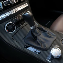 Carbon fiber decorative sticker suitable for Mercedes Benz SLK R172 2011-2016 indoor center console gear protection film